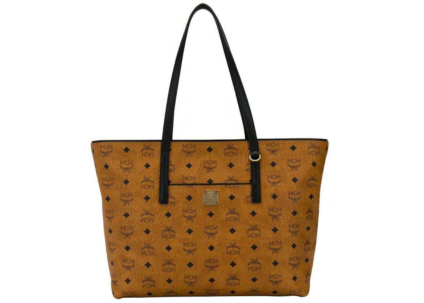 MCM Anya Shopper Medium Visetos Cognac Brown