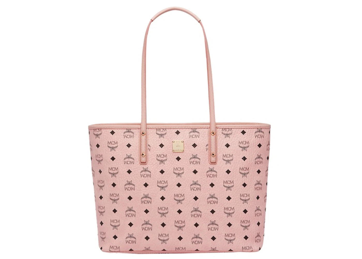 MCM Anya Top Zip Shopper Visetos Medium Soft Pink