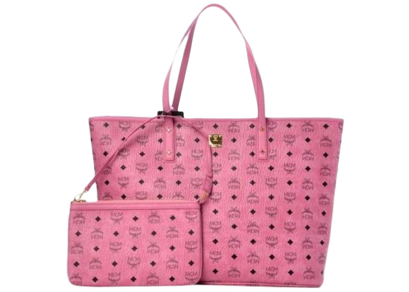 MCM Anya Top Zip (With Pouch) Large Pink