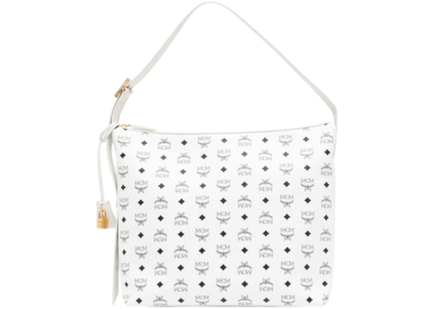 MCM Aren Vi Large Hobo Bag White