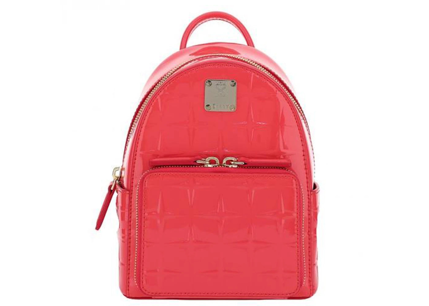 MCM Backpack Diamond Patent Stark Fuchsia