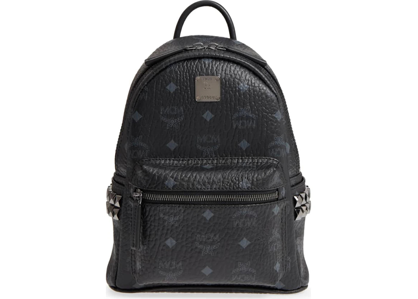 MCM Stark Backpack Visetos Side Studs Mini Black