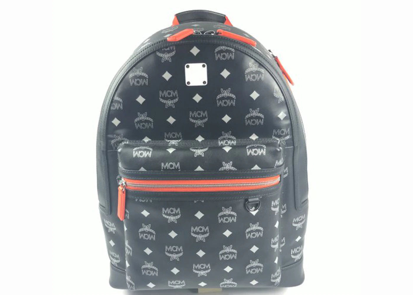 MCM Backpack Visetos Medium Black/Orange