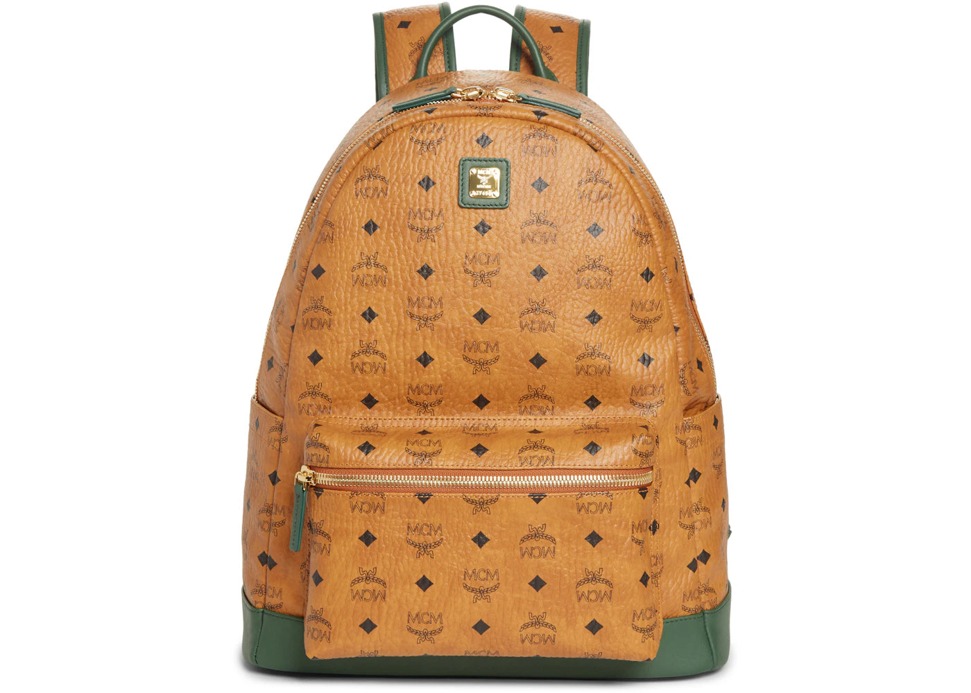 MCM Backpack Visetos Nordstrom Exclusive Medium Cognac/Safari Green