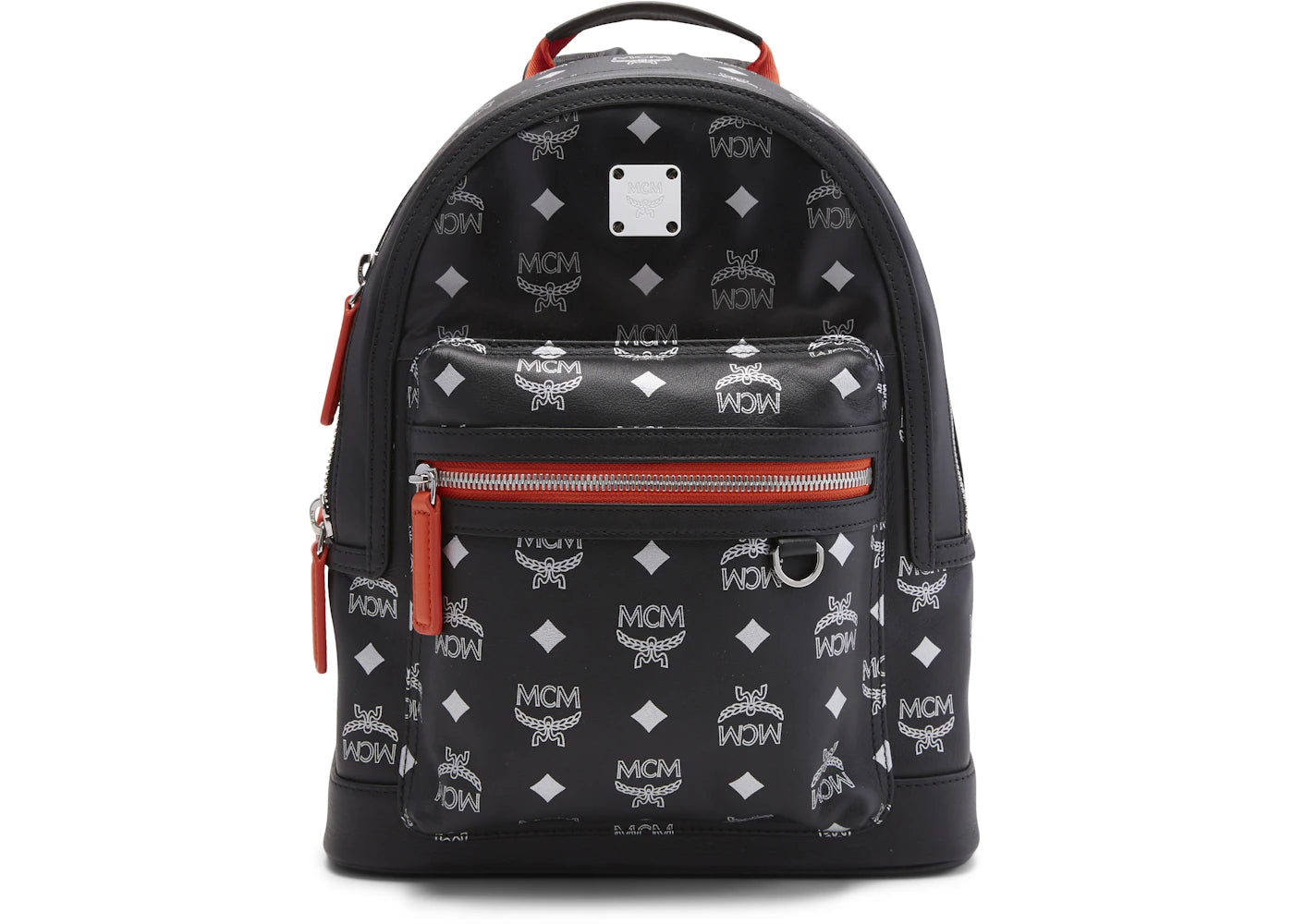 MCM Backpack Visetos Small Black/Orange