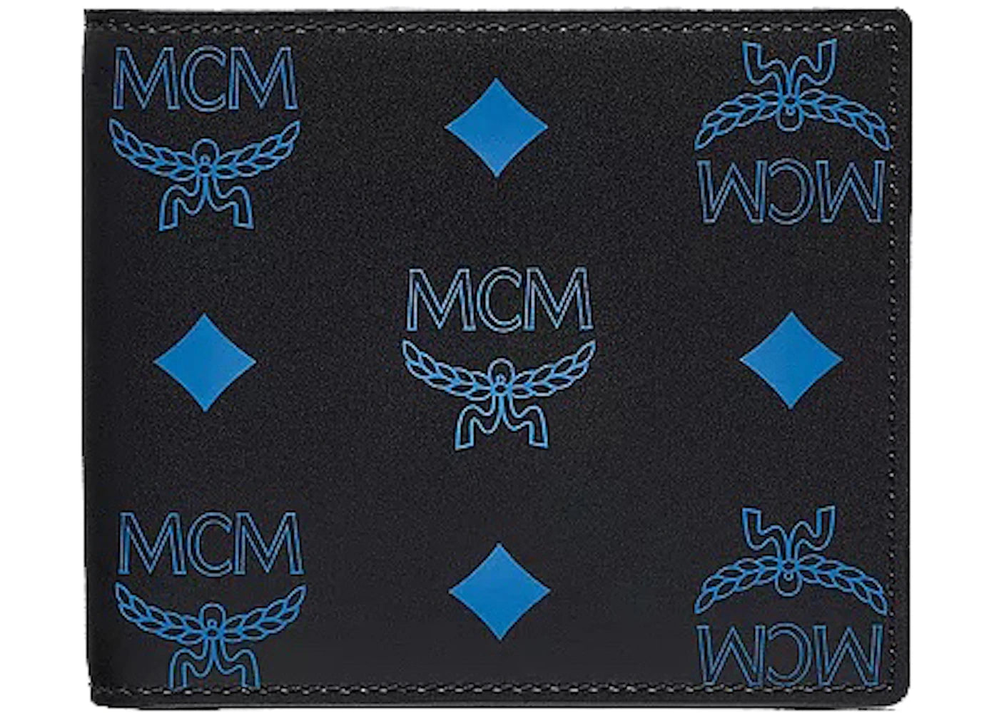 MCM Bifold Wallet Splash Logo Blue