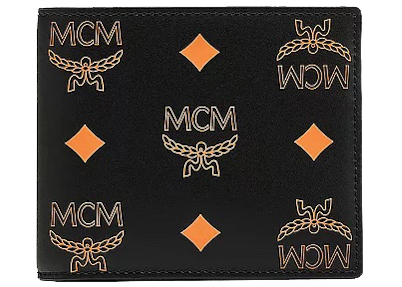 MCM Bifold Wallet Splash Logo Orange