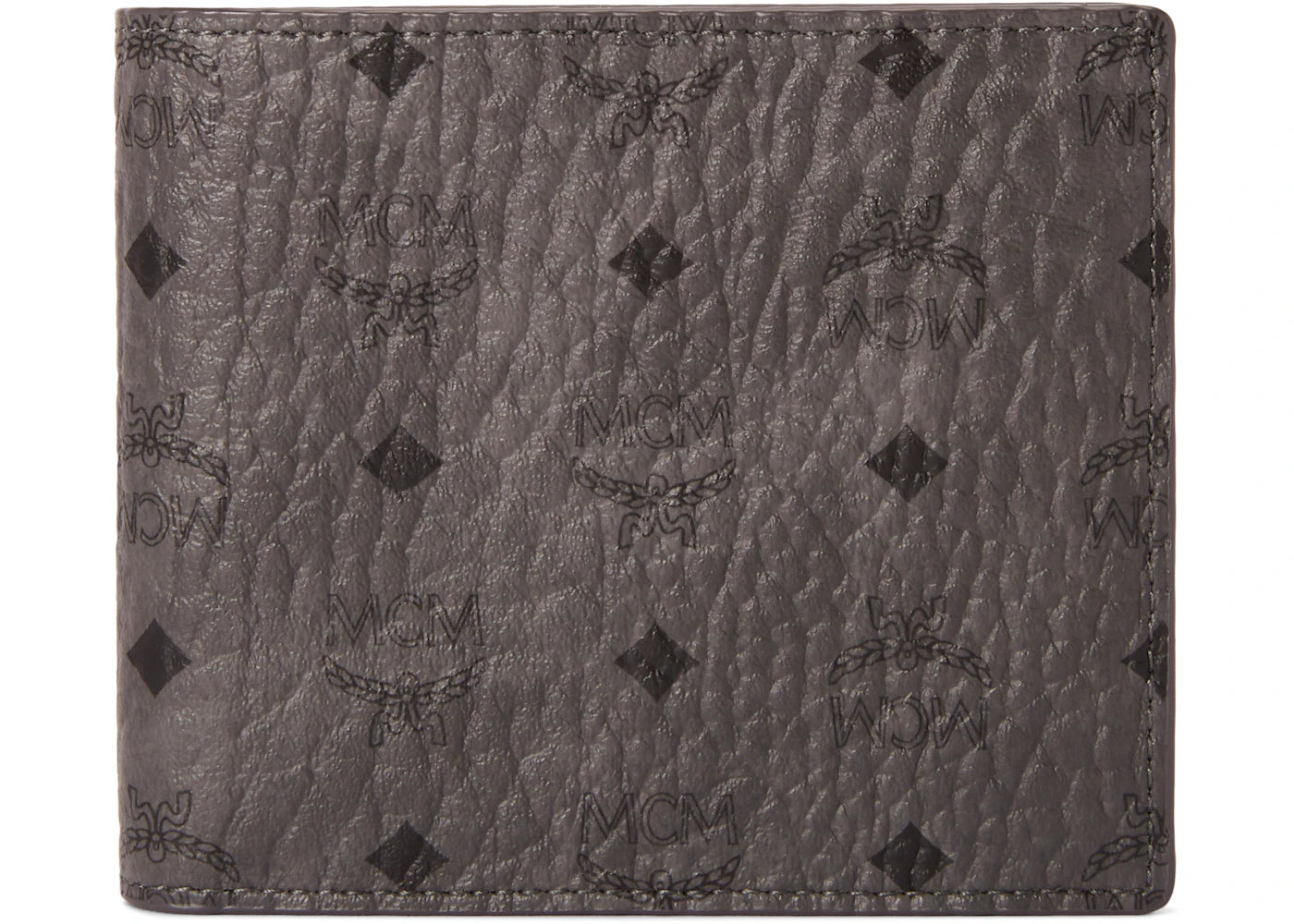 MCM Bifold Wallet Visetos Small Phantom Grey