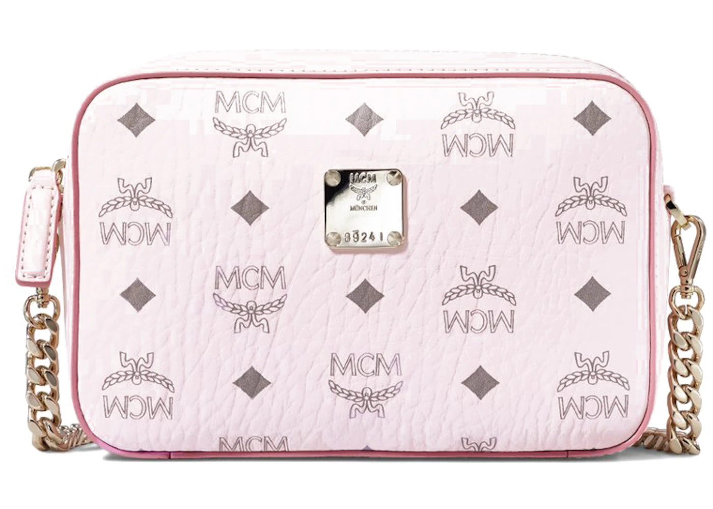 MCM Camera Bag Crossbody Visetos Powder Pink