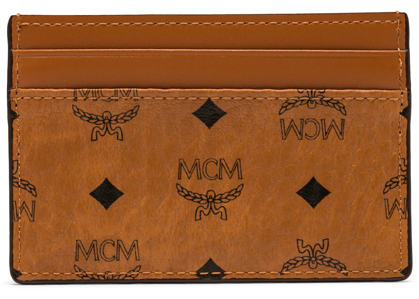 MCM Card Case Visetos Mini Cognac