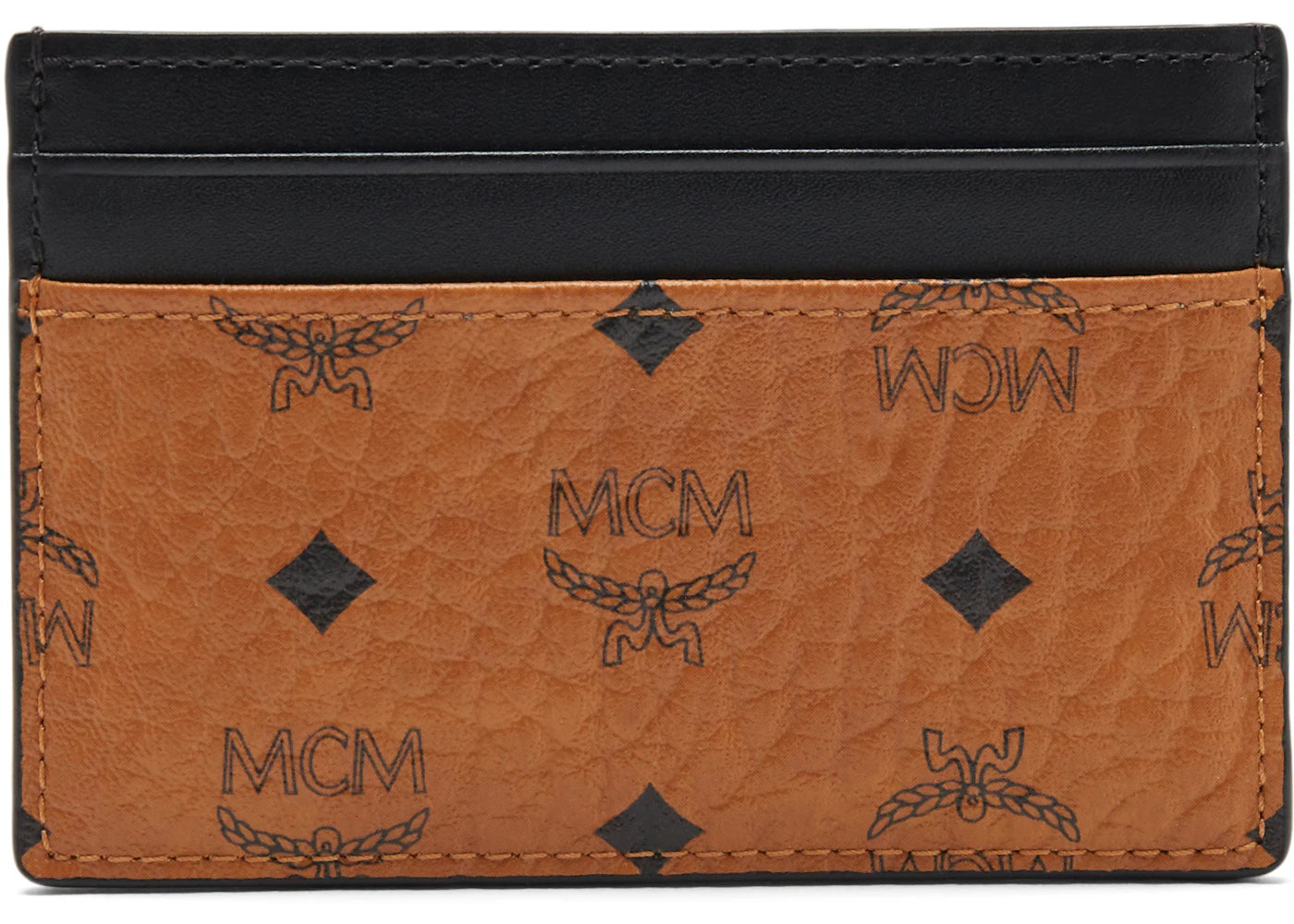 MCM Claus Card Case Visetos Cognac/Black