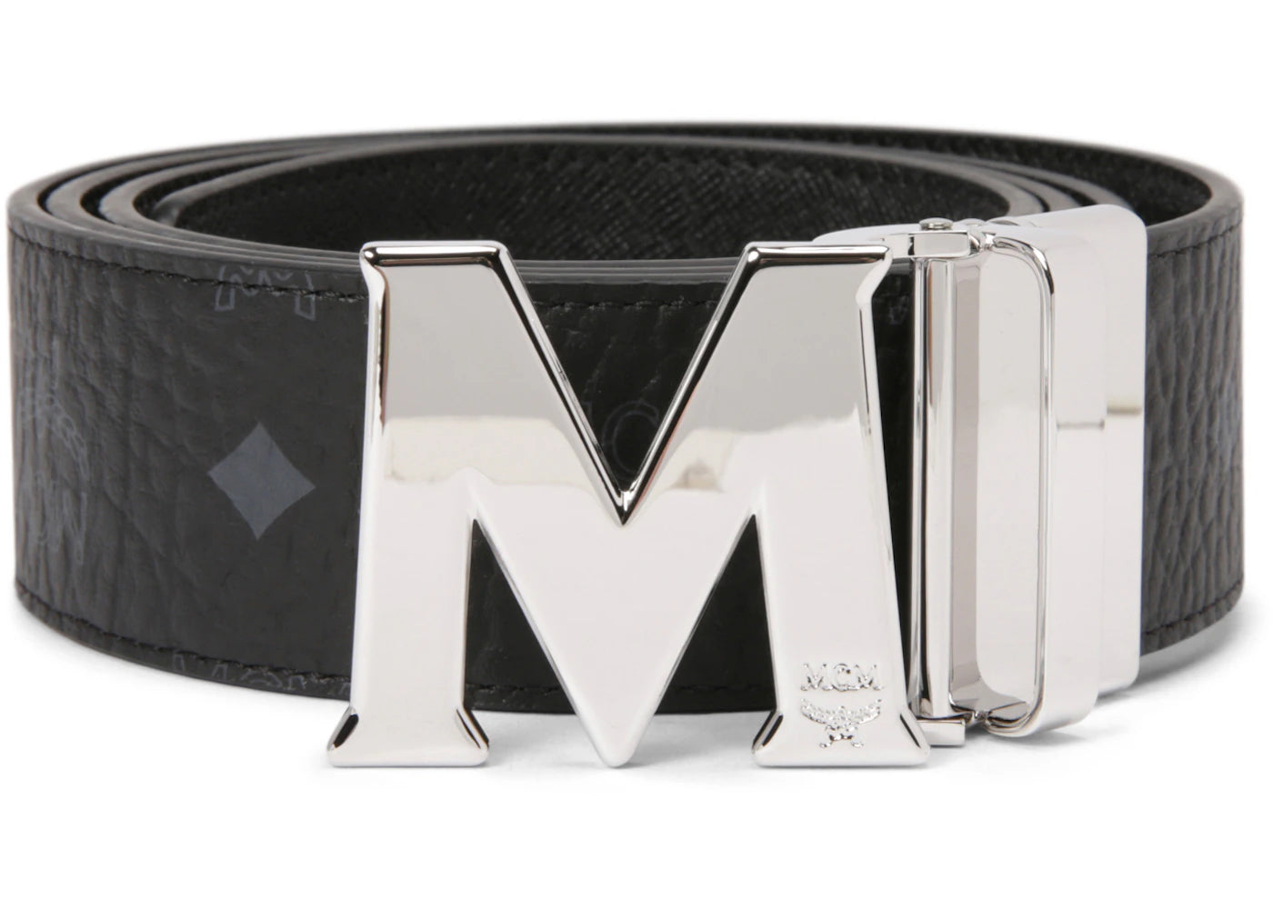 MCM Claus M Reversible Belt Visetos 1.75W 51In/130Cm Black