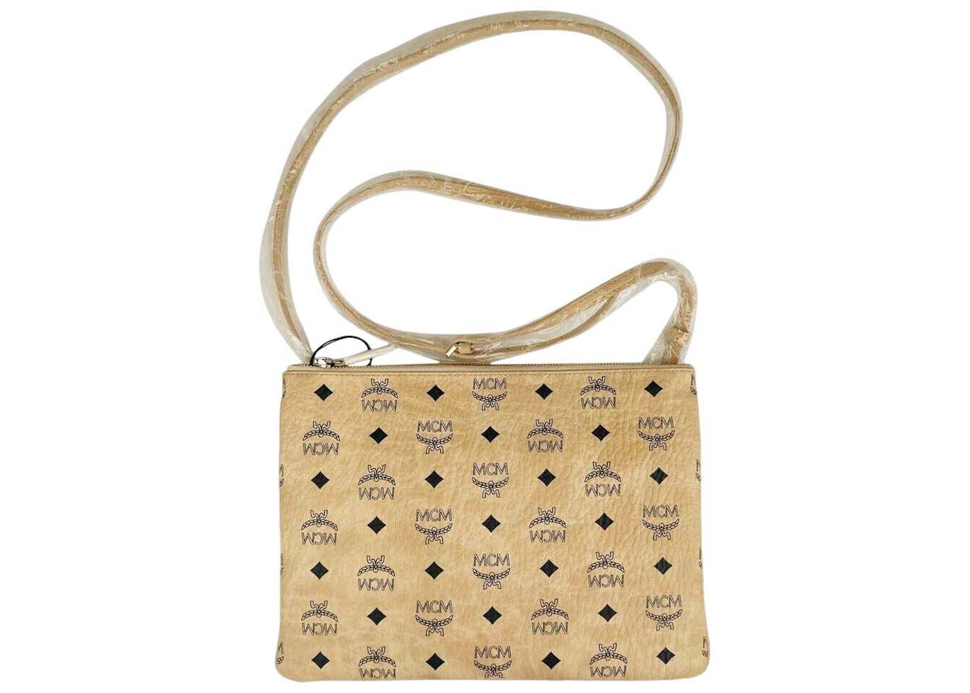 MCM Crossbody Pouch Visetos Beige