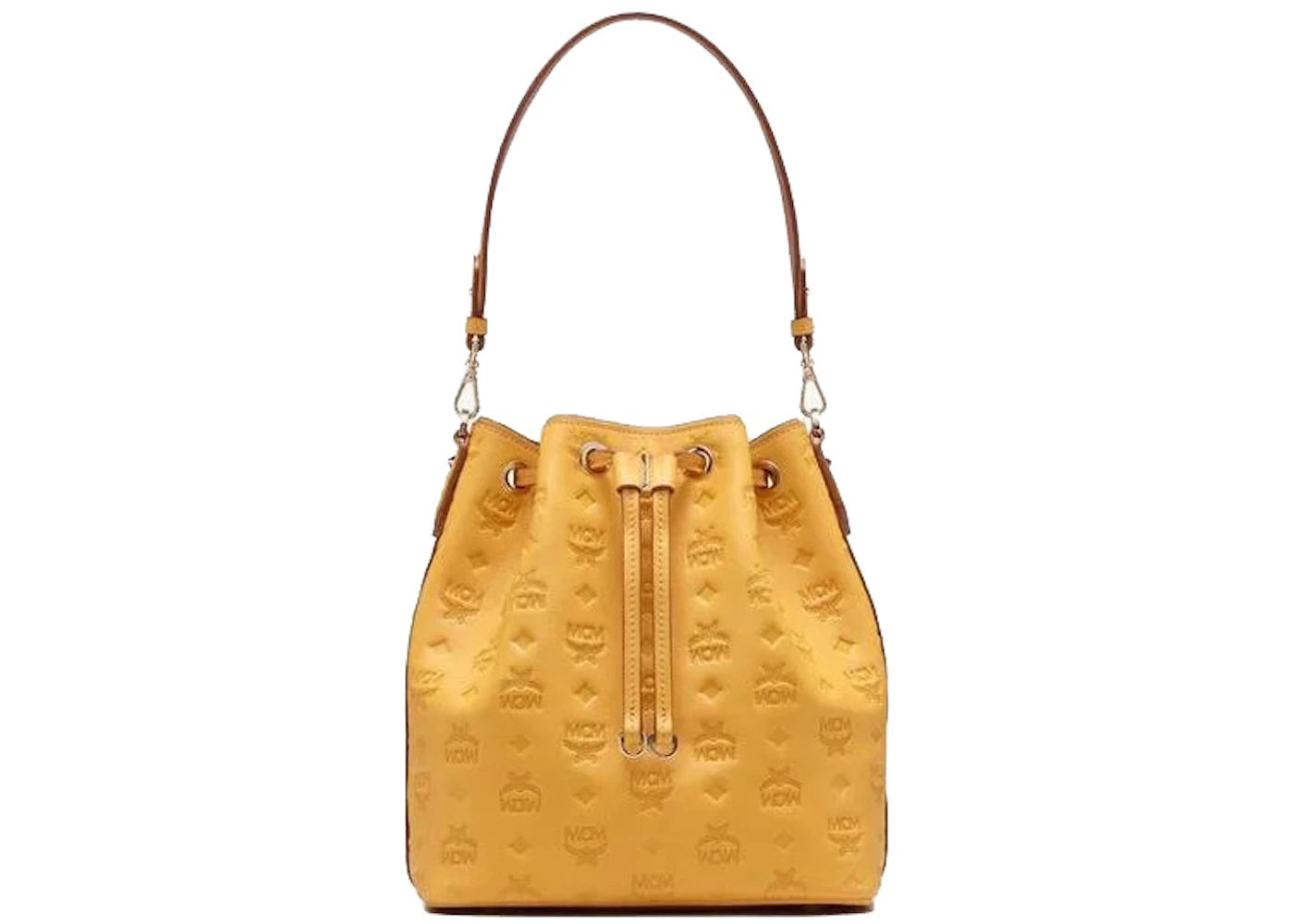 MCM Essential Drawstring Visetos Gold