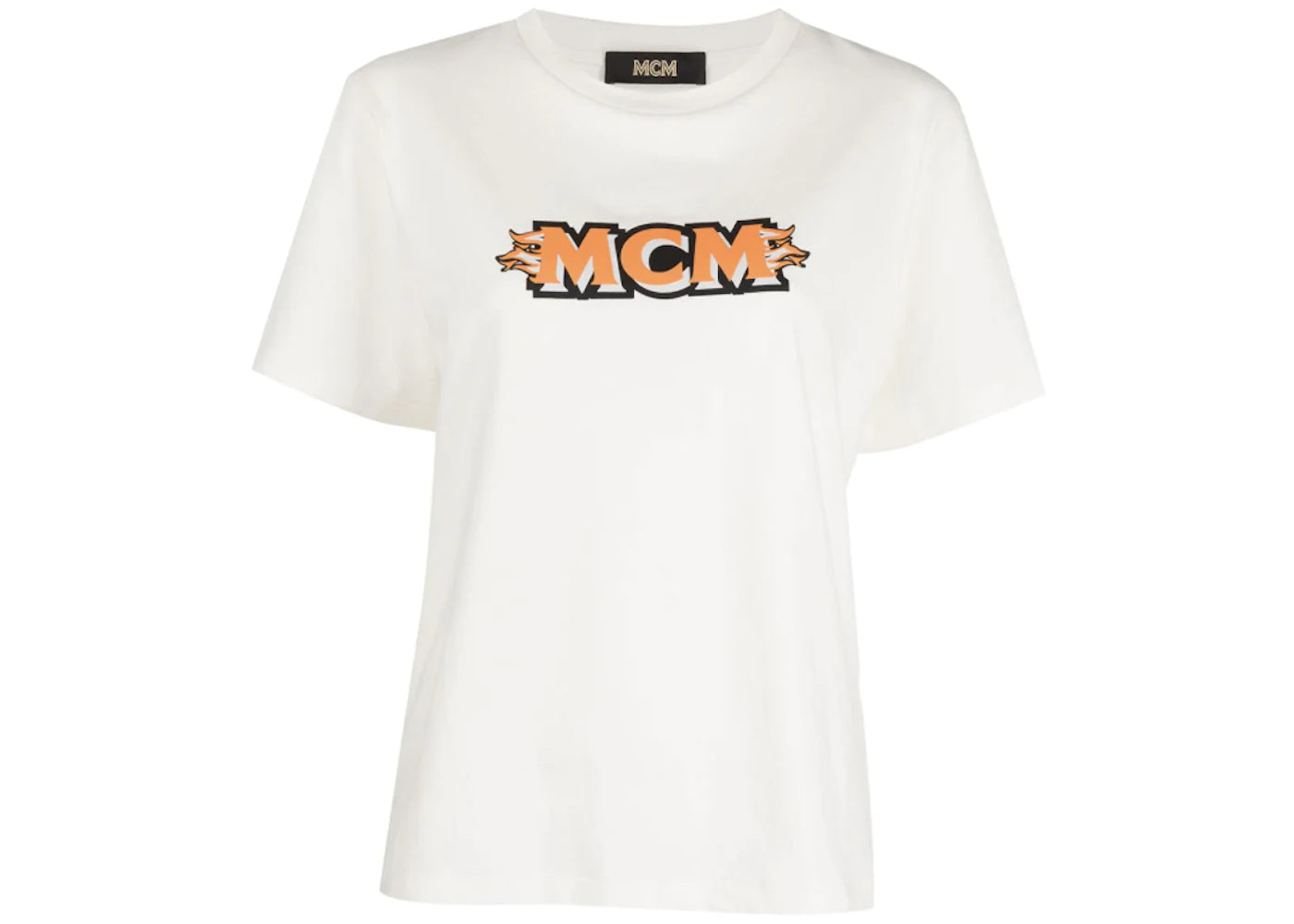 MCM Flame Logo Womens T-shirt White