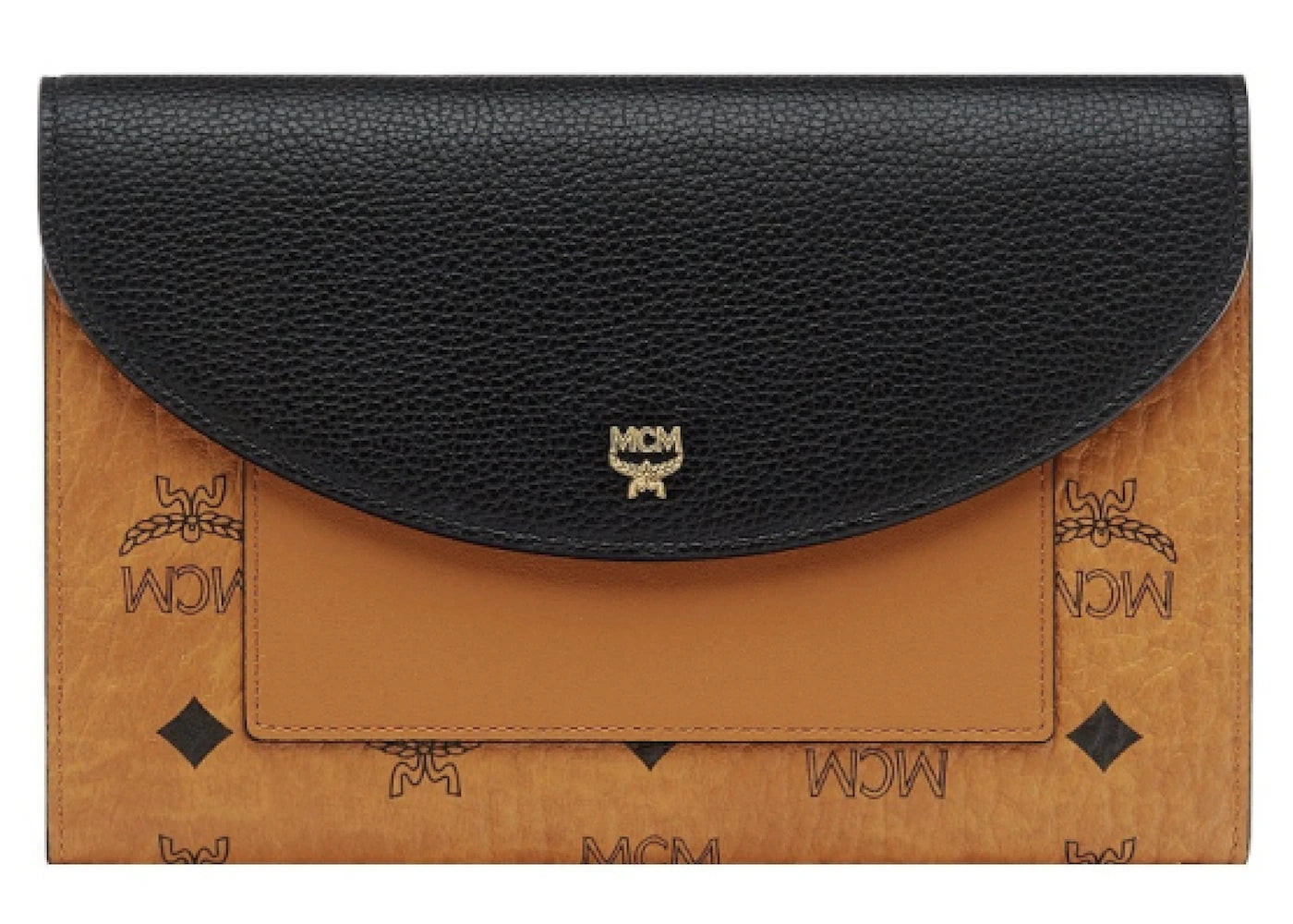 MCM Flap Wallet with Pouch Visetos Cognac/Black