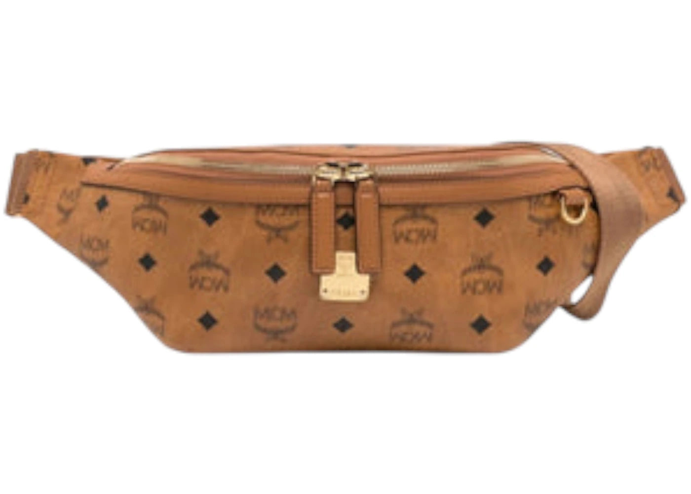 MCM Fursten Vi Belt Medium Bag Cognac