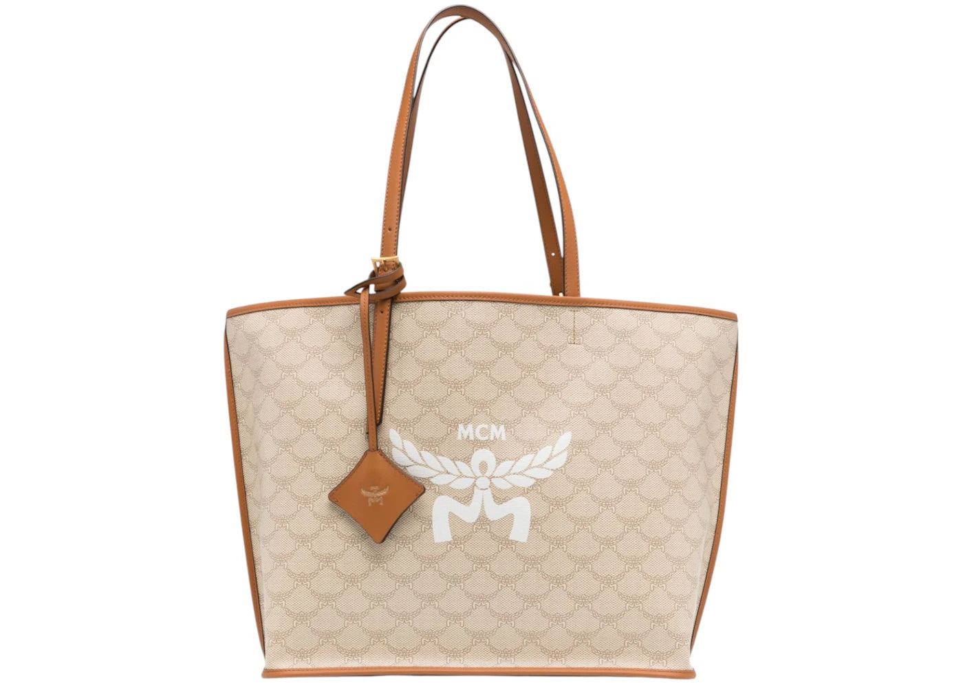 MCM Himmel Lts Medium Shopper Oatmeal