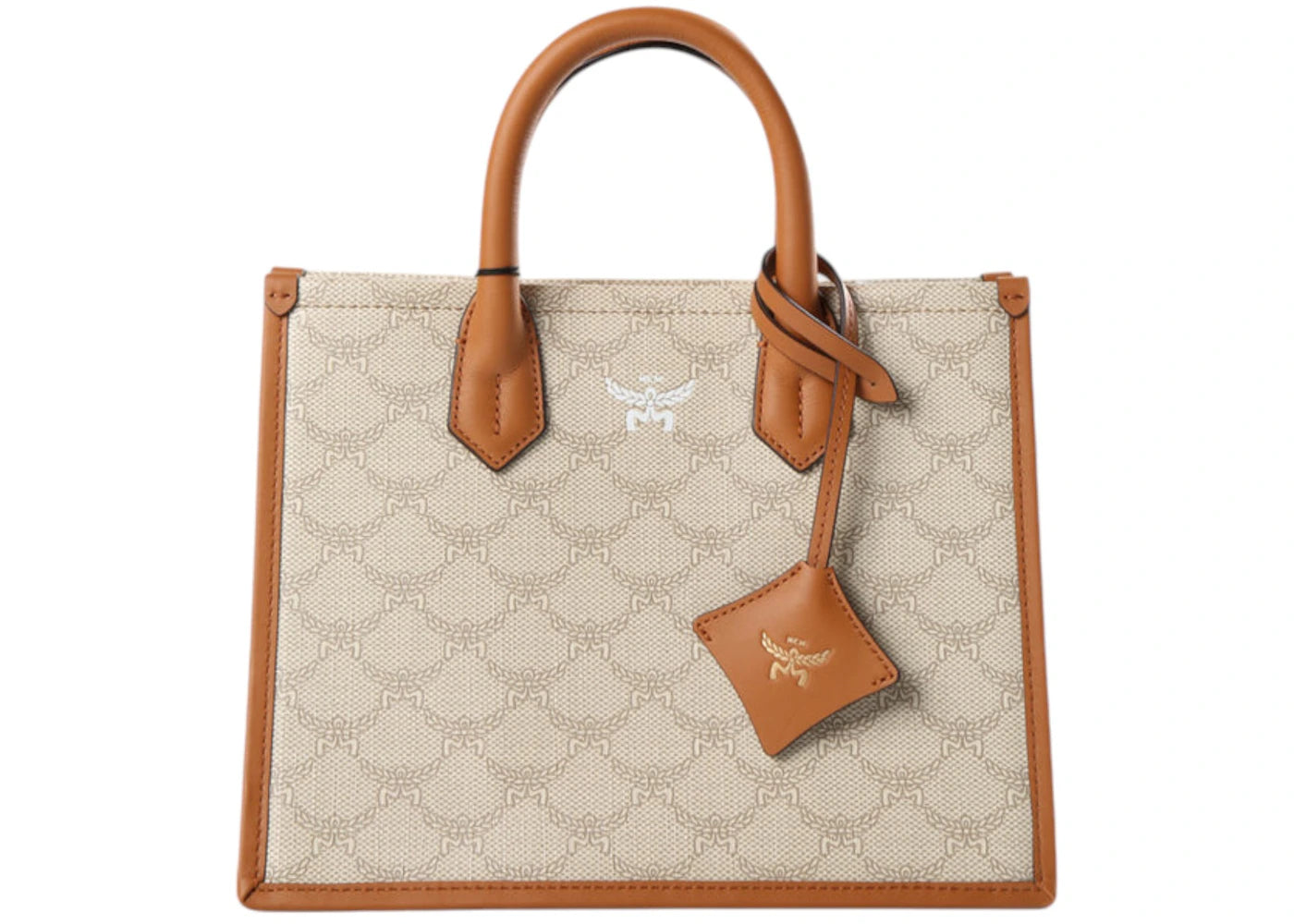 MCM Himmel Lts Small Tote Oatmeal