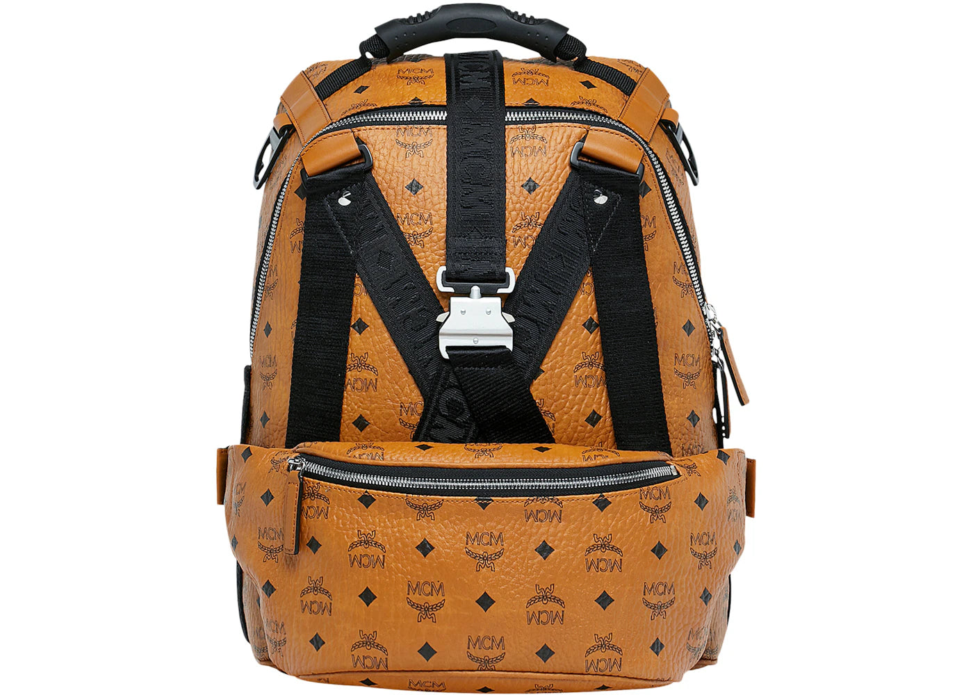 MCM Jemison Backpack & Belt Bag Visetos Cognac