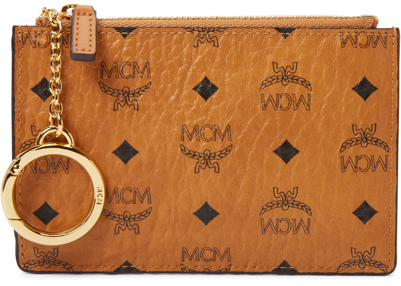 MCM Key Pouch Visetos Mini Cognac