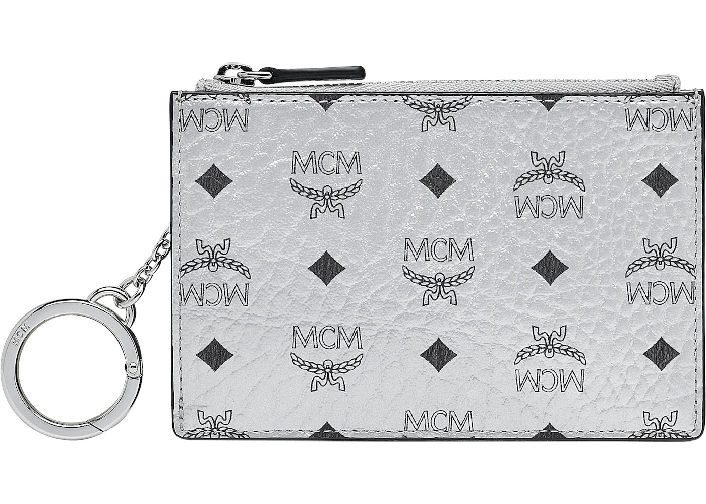 MCM Key Pouch Visetos Original Berlin Silver