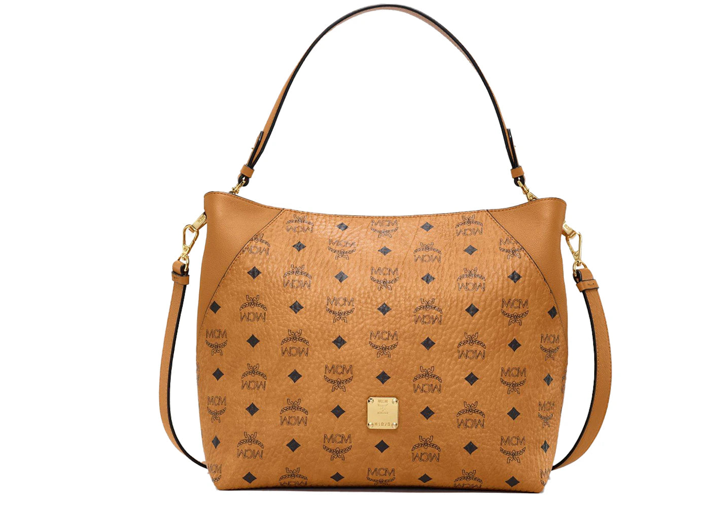 MCM Klara Hobo Medium Visetos Cognac