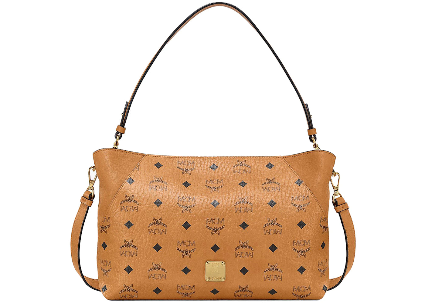 MCM Klara Shoulder Bag Medium Visetos Cognac