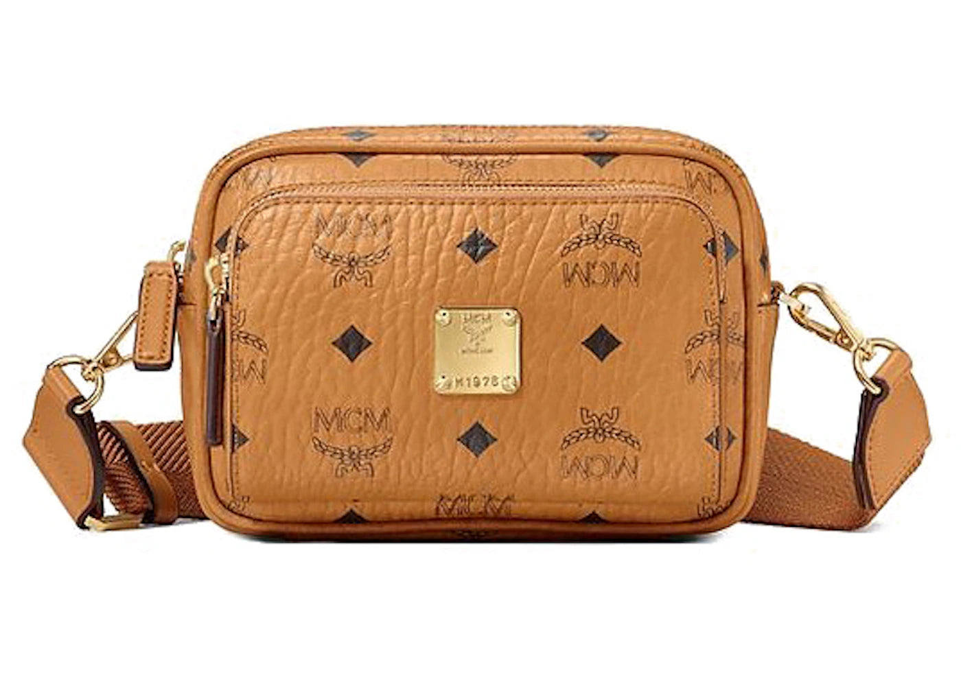 MCM Klassik Crossbody X-Mini Visetos Cognac