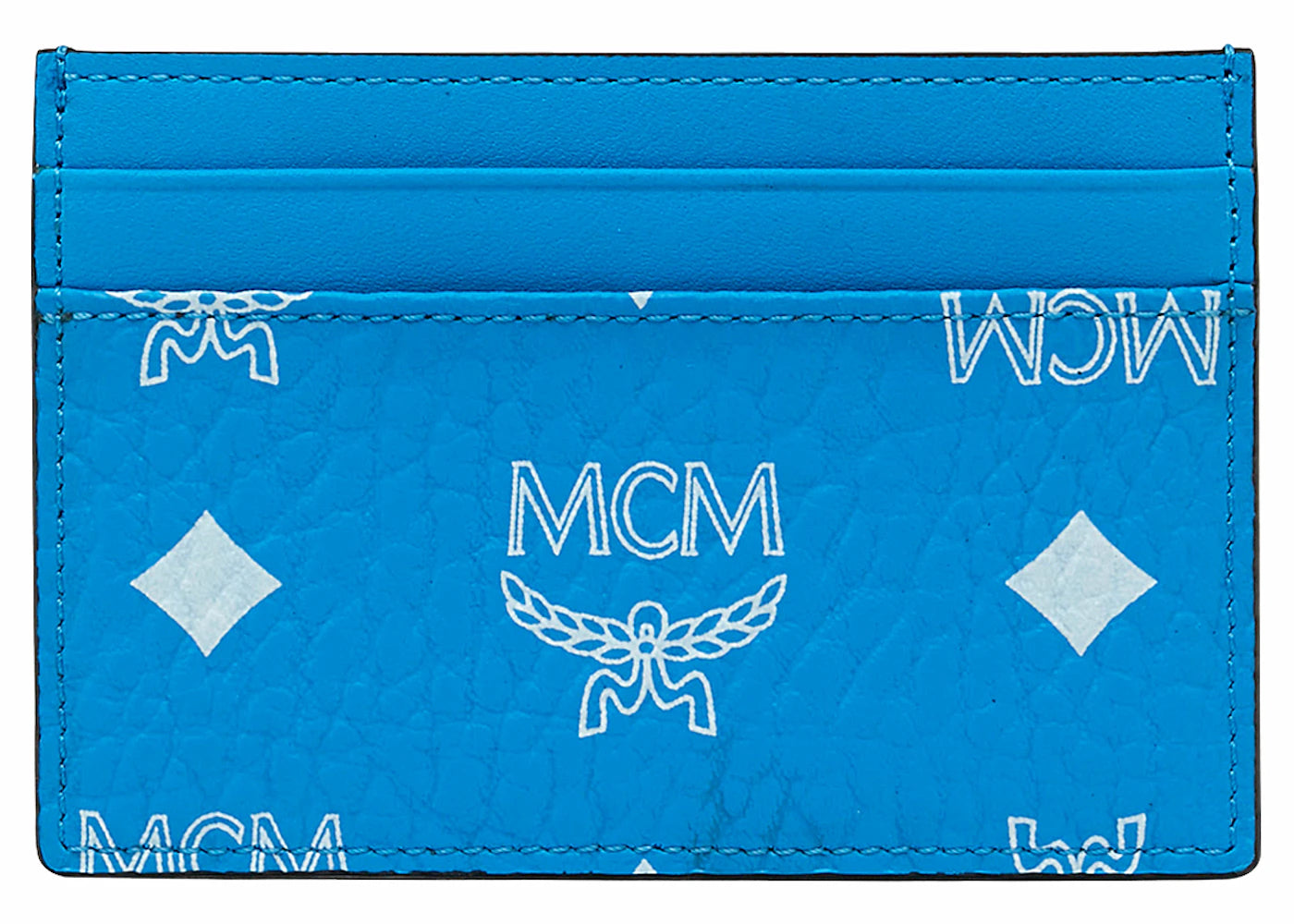 MCM Logo Visetos Card Case Blue