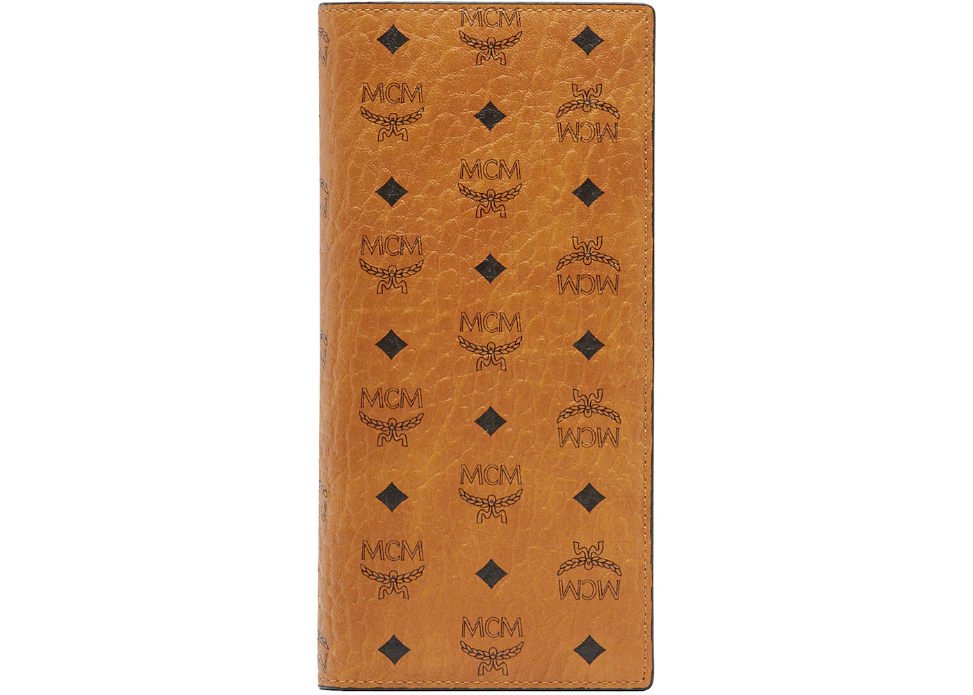 MCM Long Bifold Wallet Visetos Large Cognac