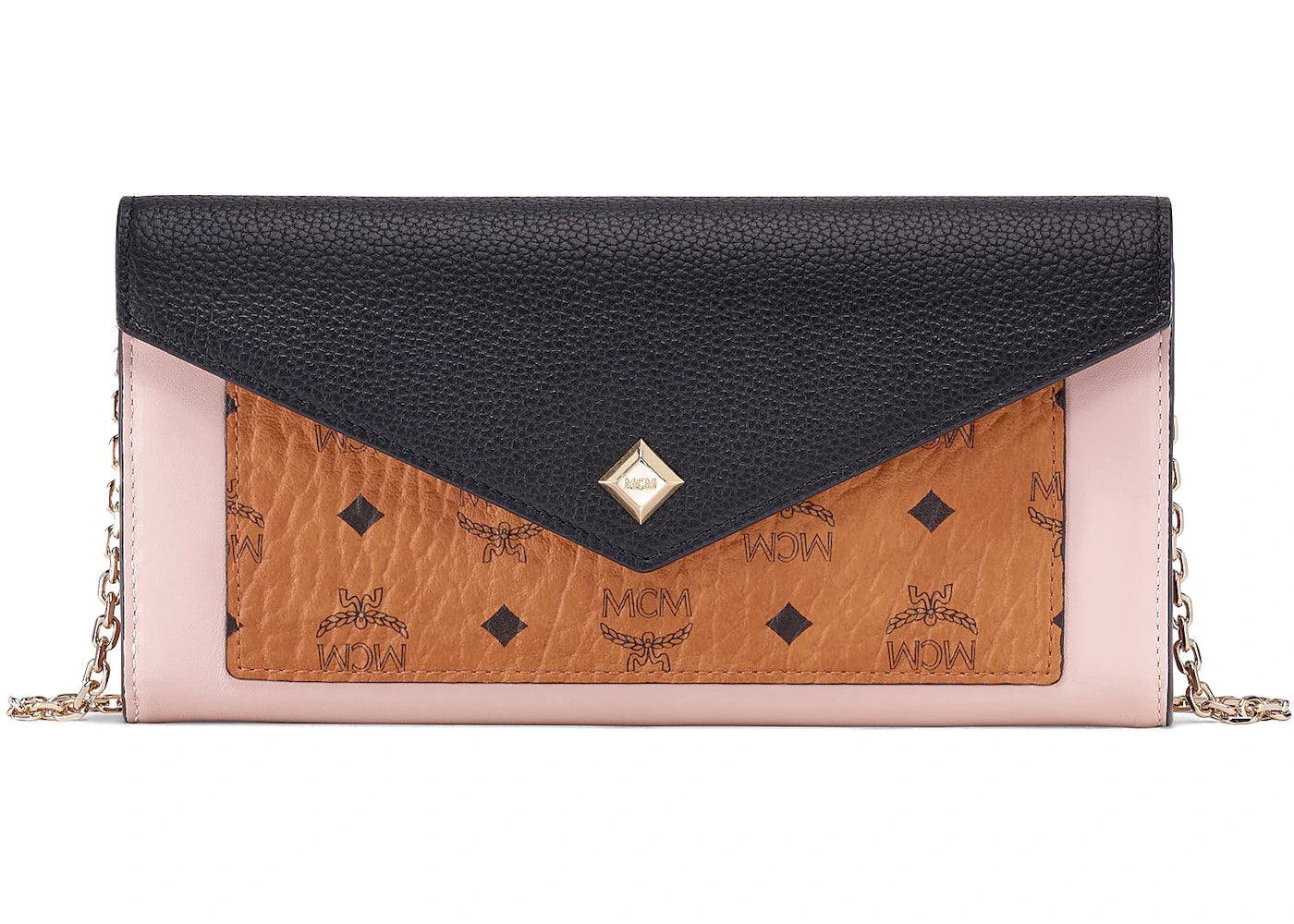 MCM Love Letter Crossbody Large Colorblock Visetos Cognac