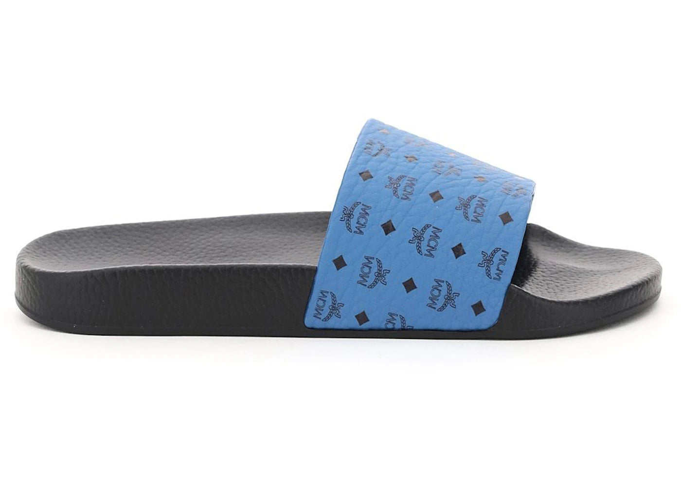 MCM Monogram Slides Blue Black