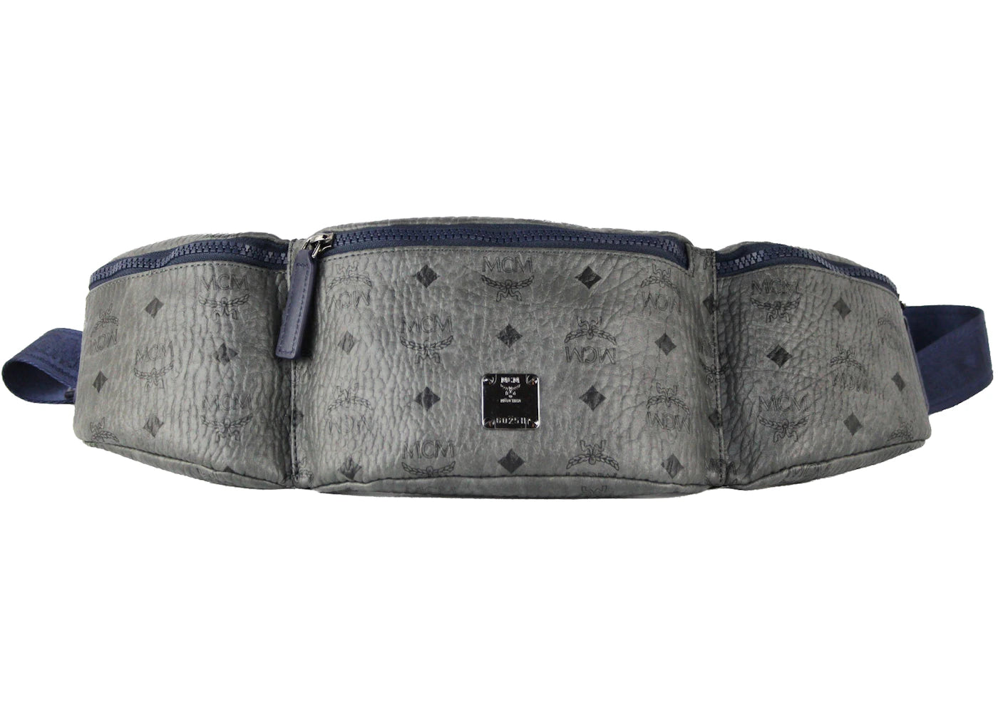 MCM Nordstrom Exclusive Visetos Triple Pocket Sling Belt Bag Large Phantom Grey