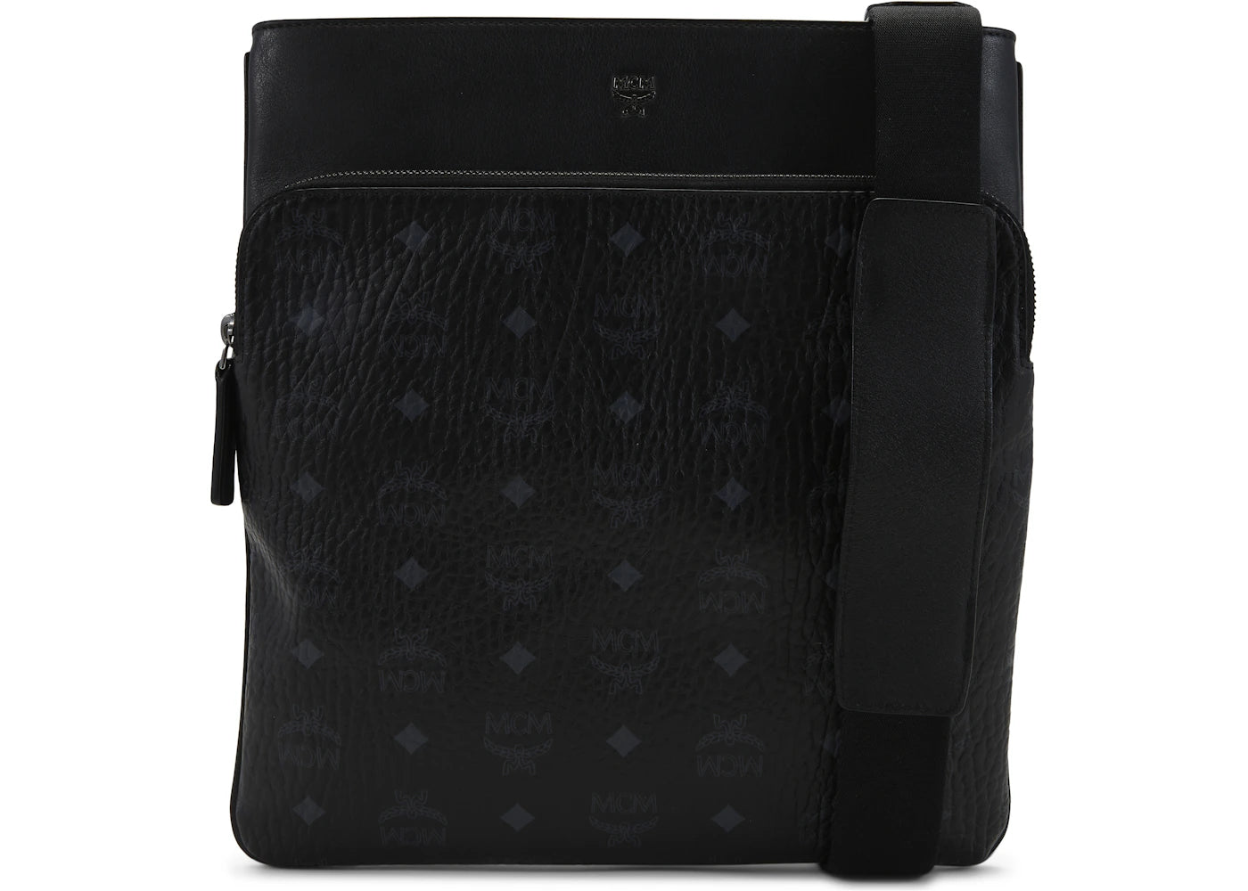 MCM Ottomar Flat Messenger Visetos Small Black