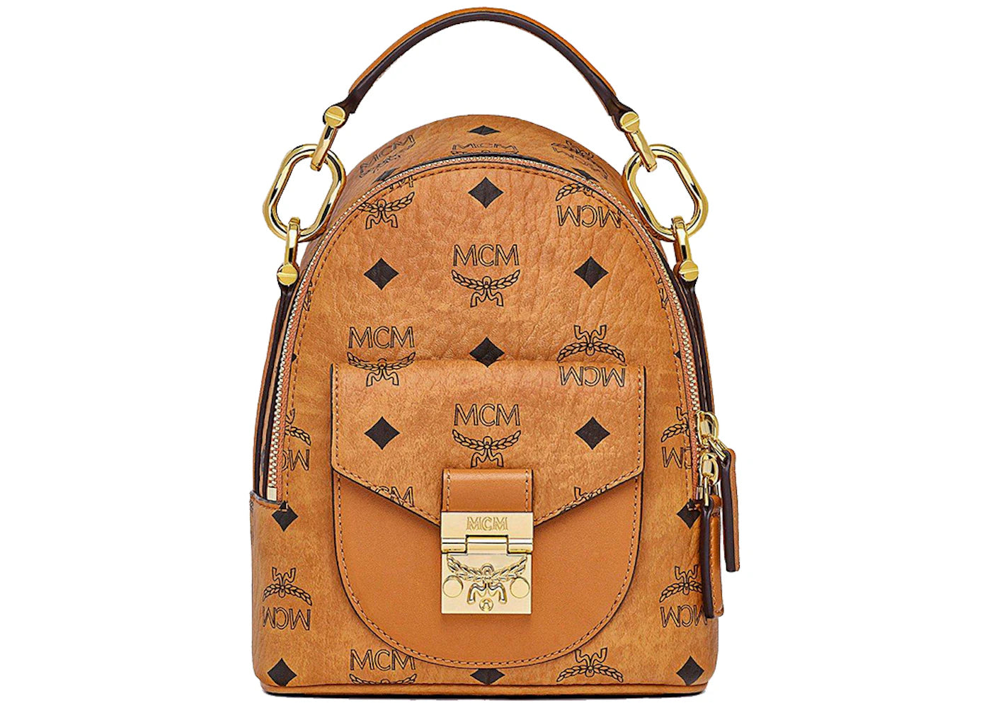 MCM Patricia Backpack Visetos Cognac