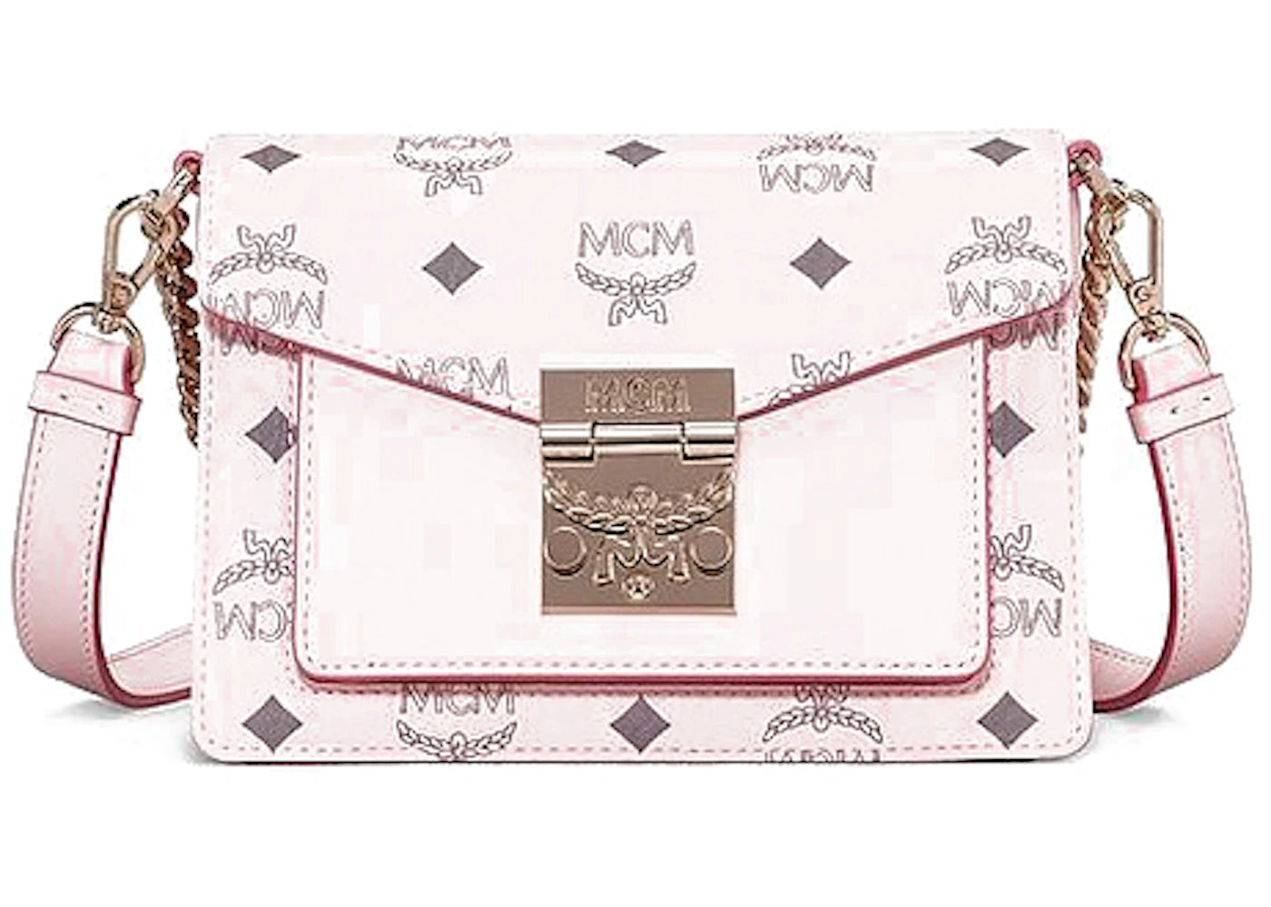 MCM Patricia Crossbody Visetos Powder Pink