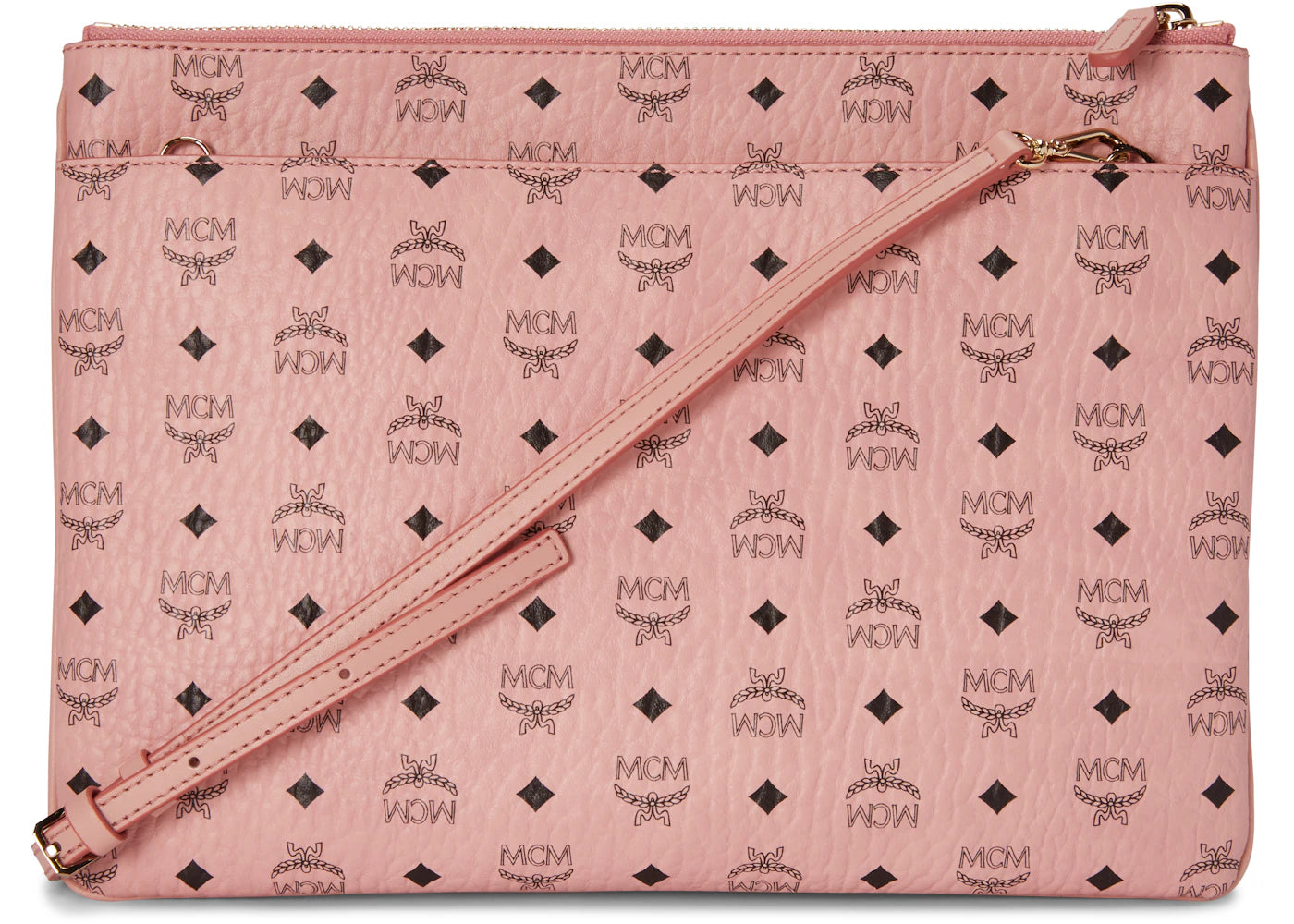 MCM Pouch Crossbody Visetos Medium Soft Pink