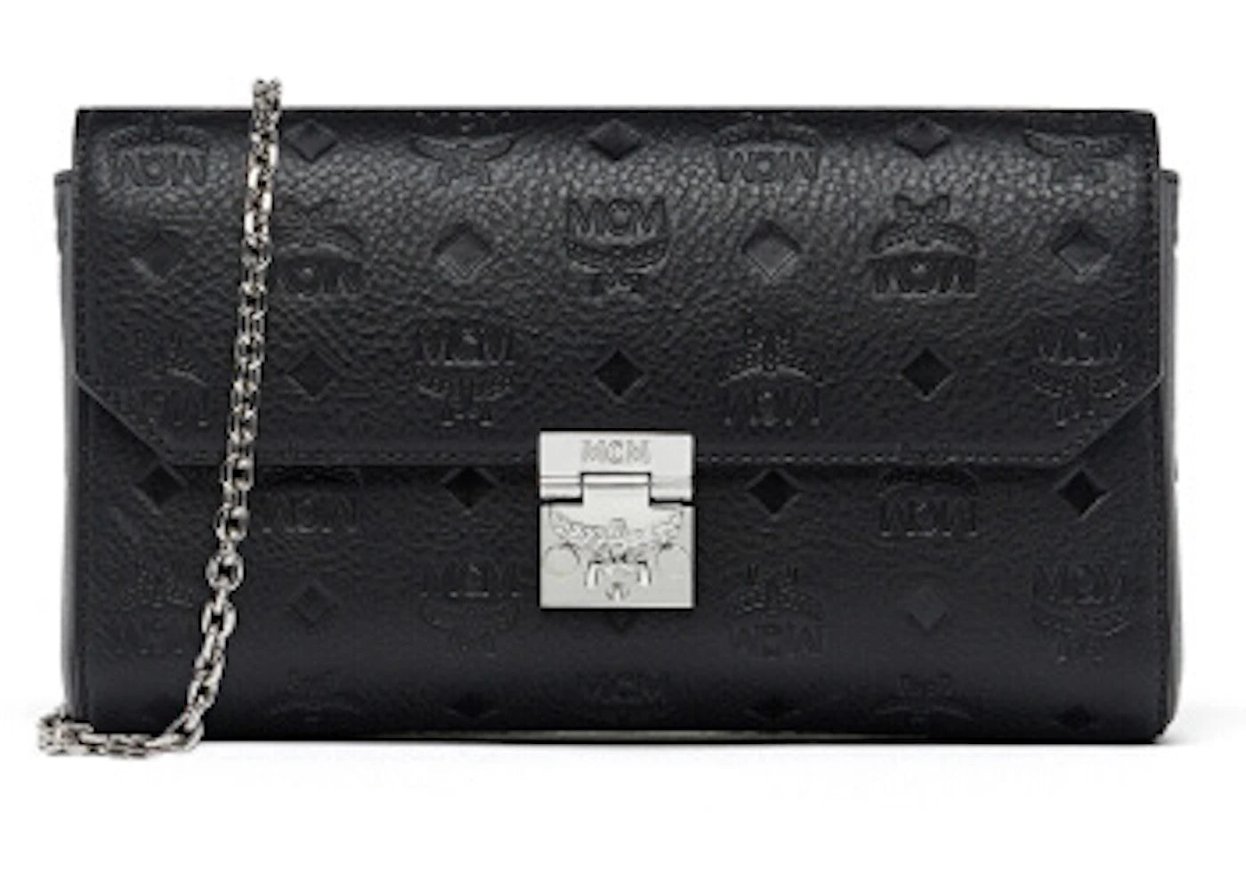 MCM Retro Stamped Chain Bag Black