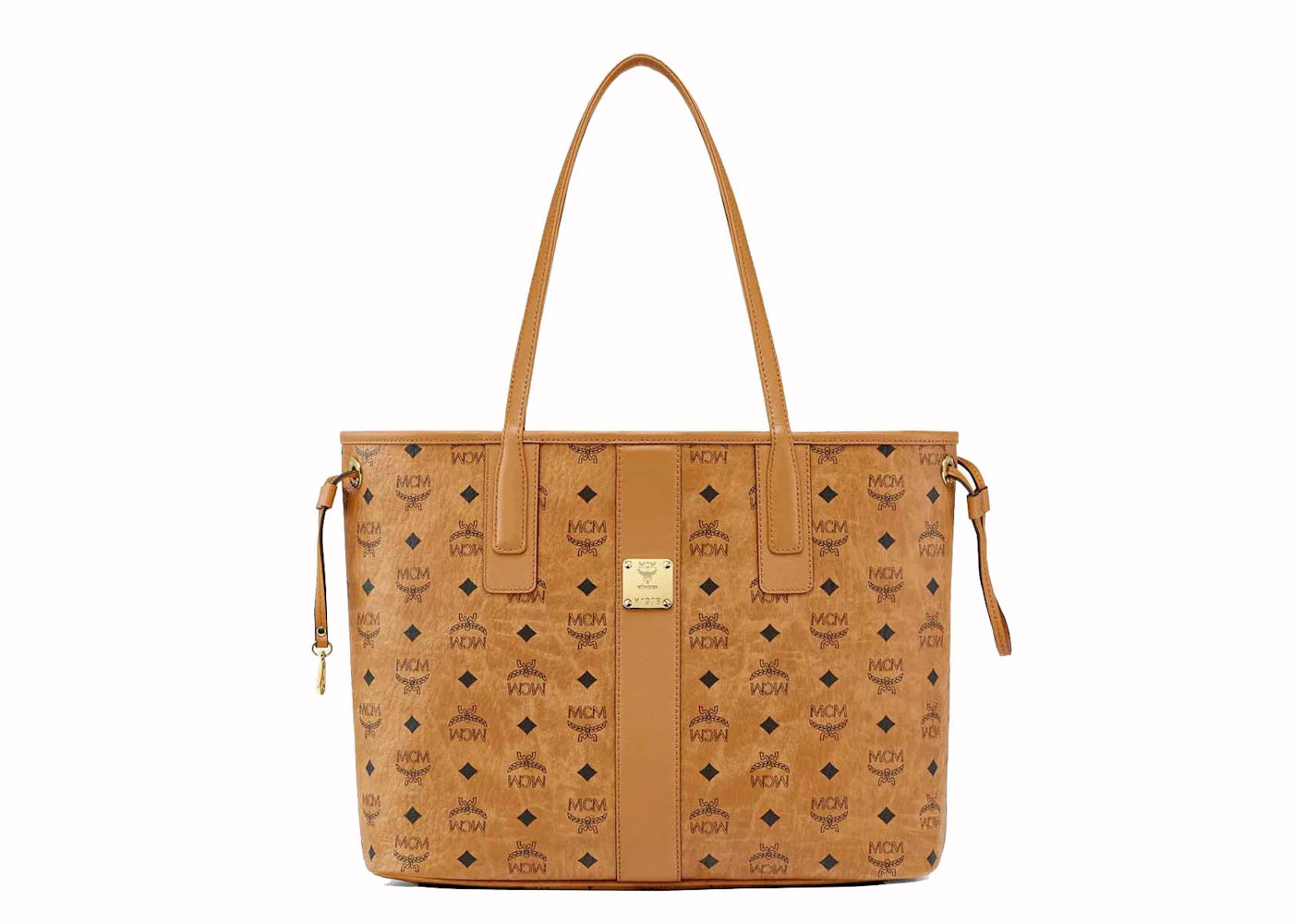 MCM Reversible Liz Shopper Medium Visetos Cognac