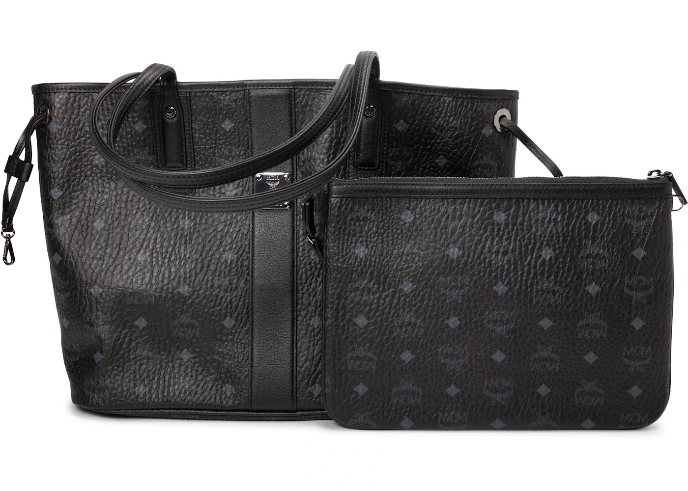 MCM Reversible Liz Shopper Visetos Medium Black