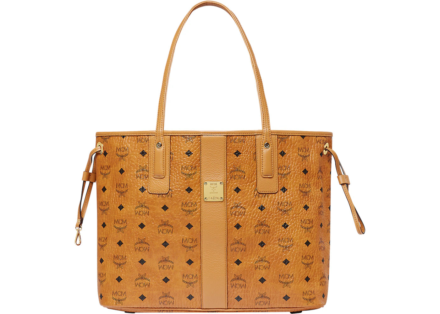 MCM Reversible Liz Shopper Visetos Medium Cognac