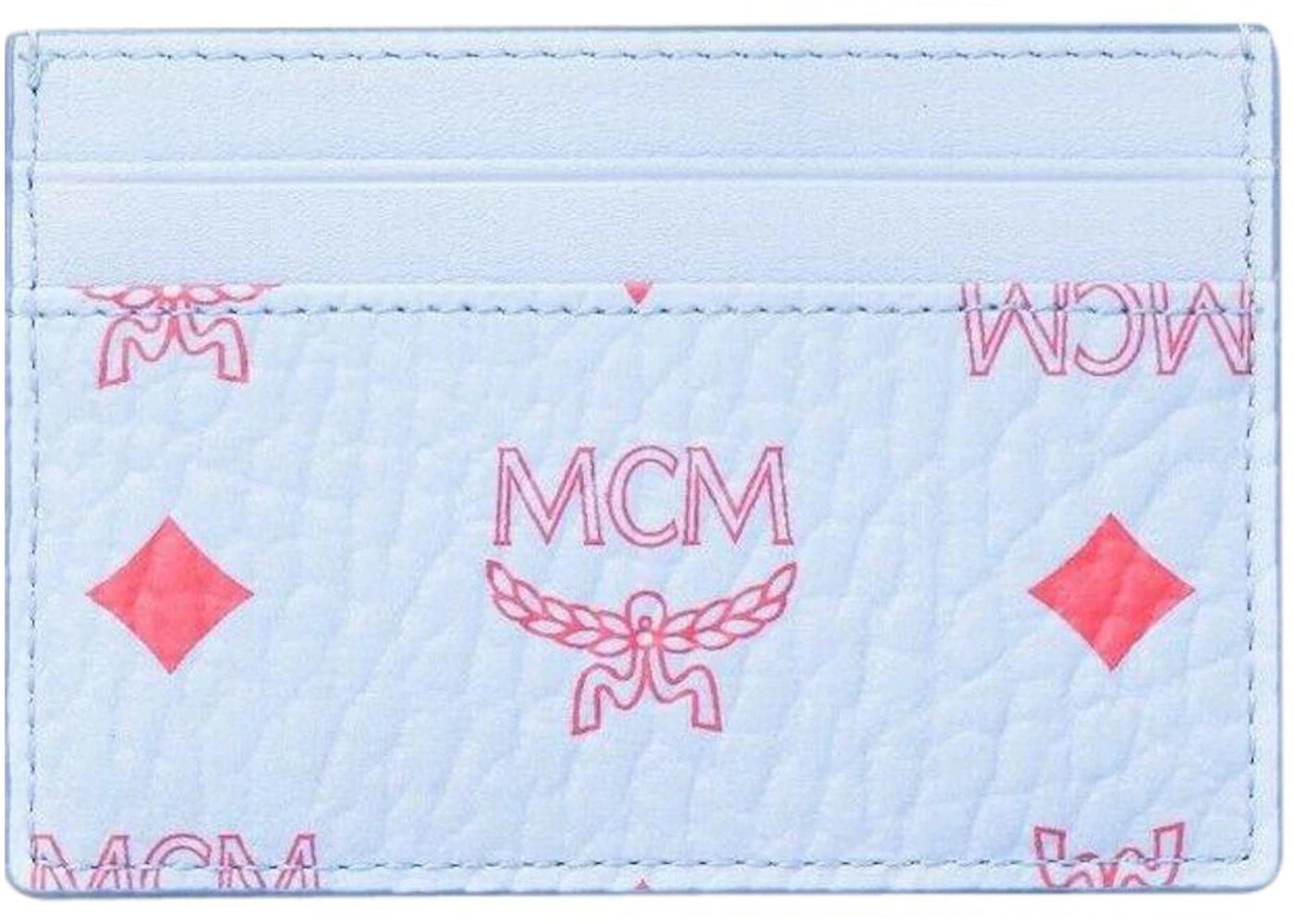 MCM Spectrum Diamond Visetos Card Case Light Blue