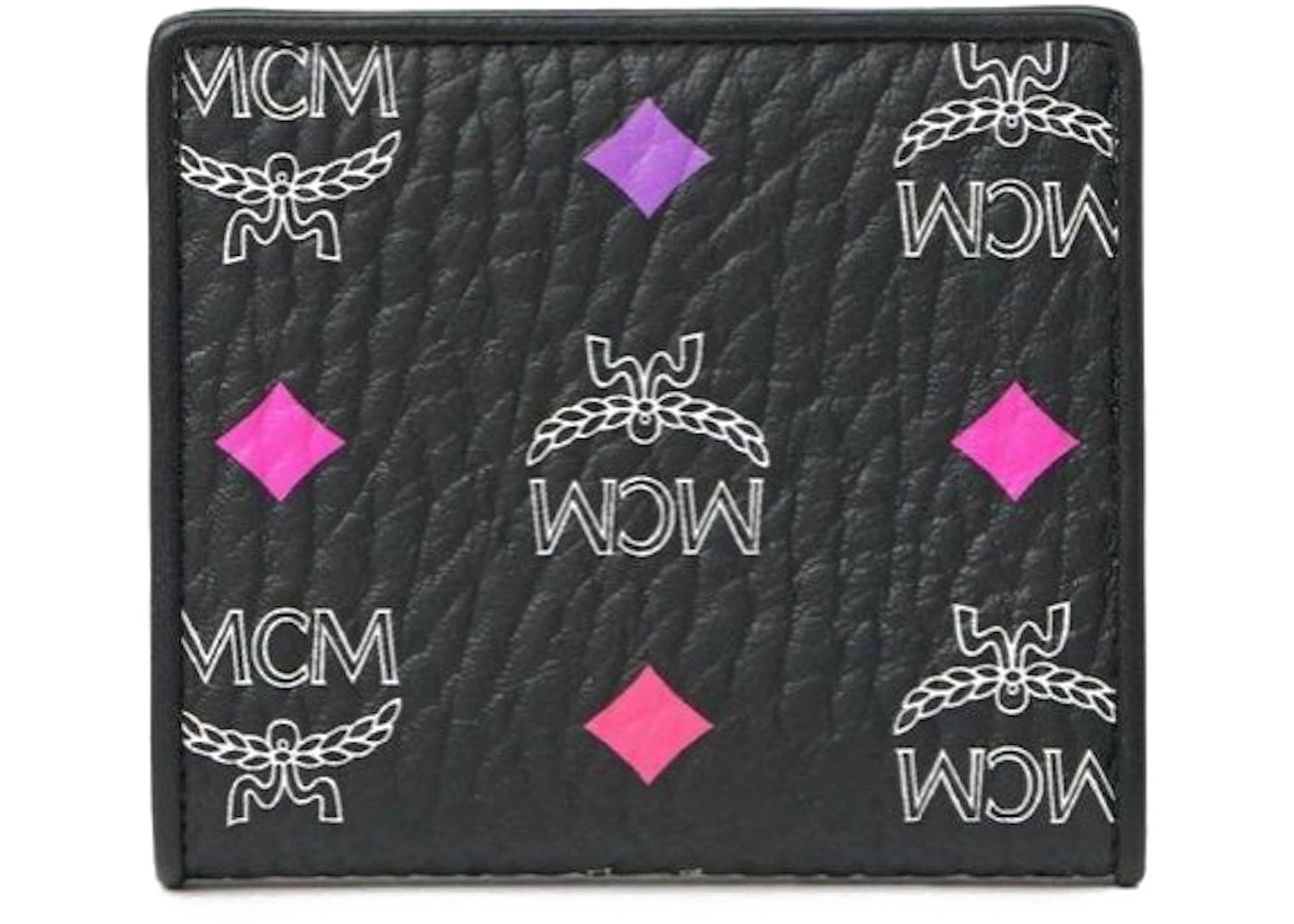 MCM Spectrum Diamond Visetos Card Case Wallet Black