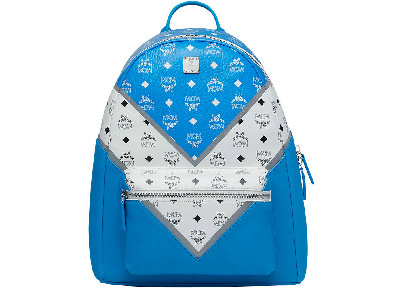 MCM Stark Backpack M Move Visetos Medium T Blue