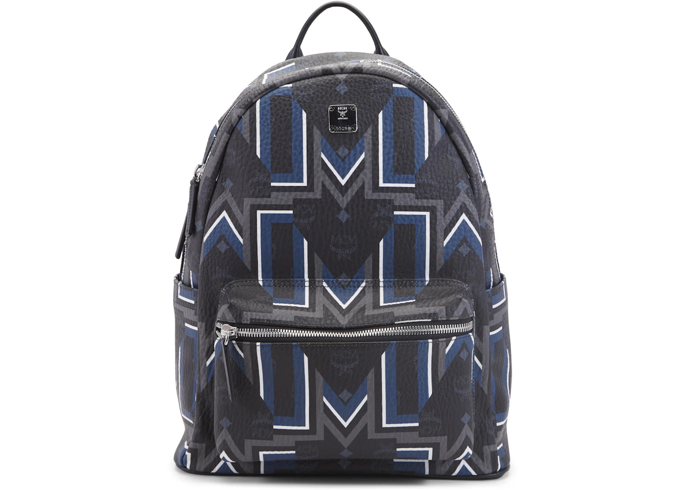 MCM Stark Backpack Visetos Gunta M Stripe Medium Black