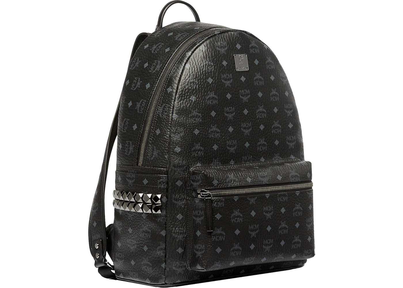 MCM Stark Backpack Visetos Side Studs Large Black