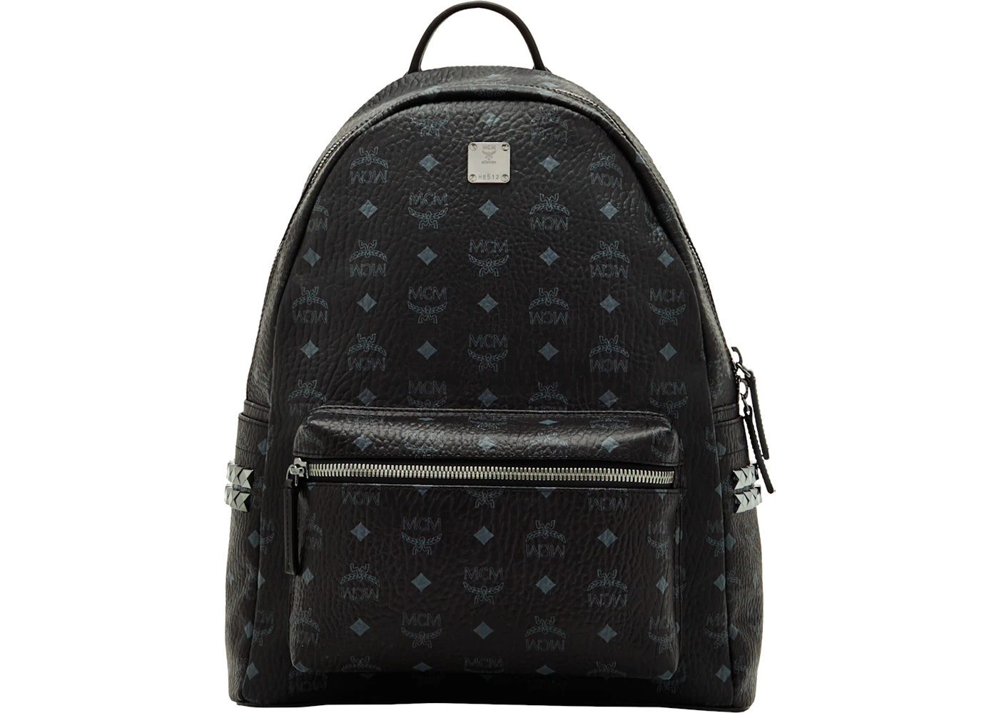 MCM Stark Backpack Visetos Side Studs Medium Black