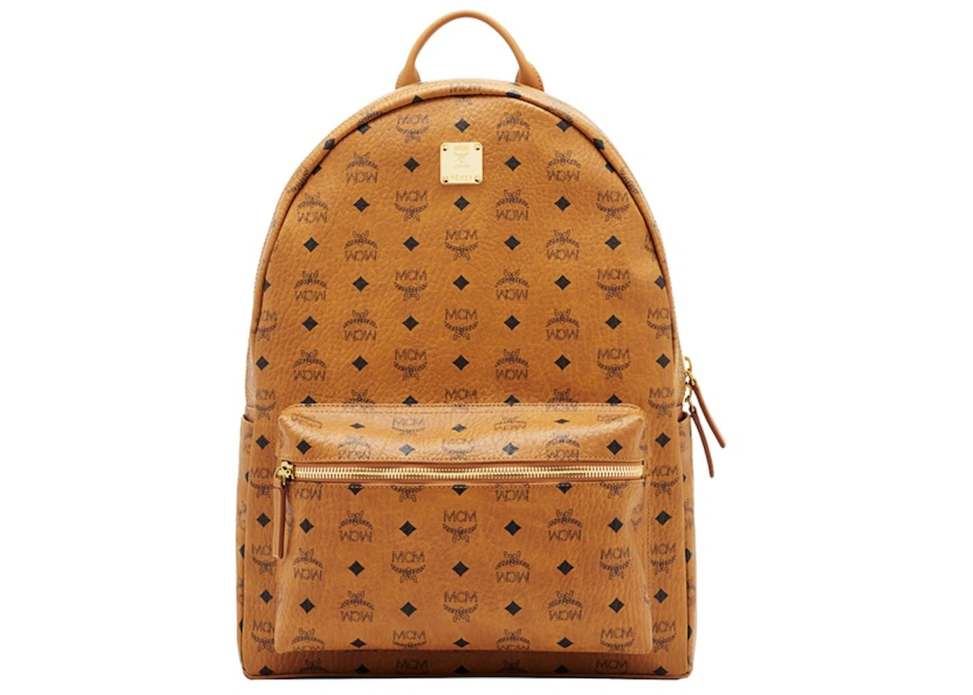 MCM Stark Classic Backpack Visetos Large Cognac