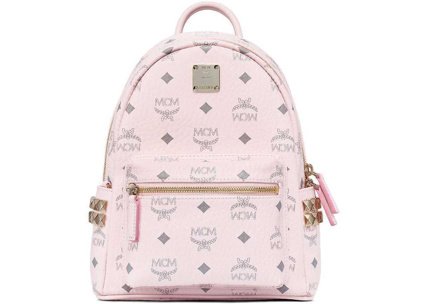 MCM Stark Side Studs Backpack Mini Powder Pink